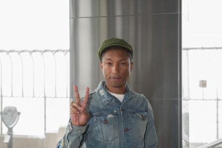 Pharrell visits the Empire State Building