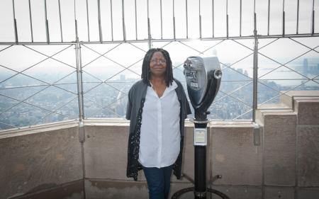 Whoopi Goldberg visits the Empire State Building