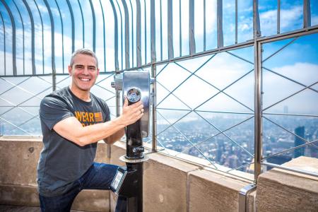 Andy Cohen visits the Empire State Building