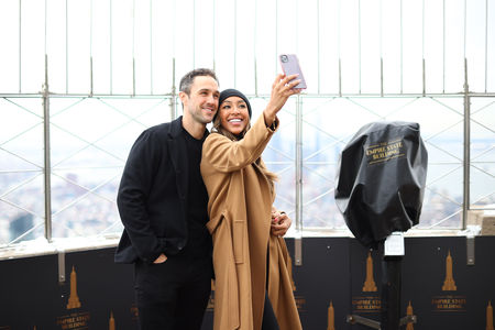 Tayshia Adams and Zac Clark visit the Empire State Building