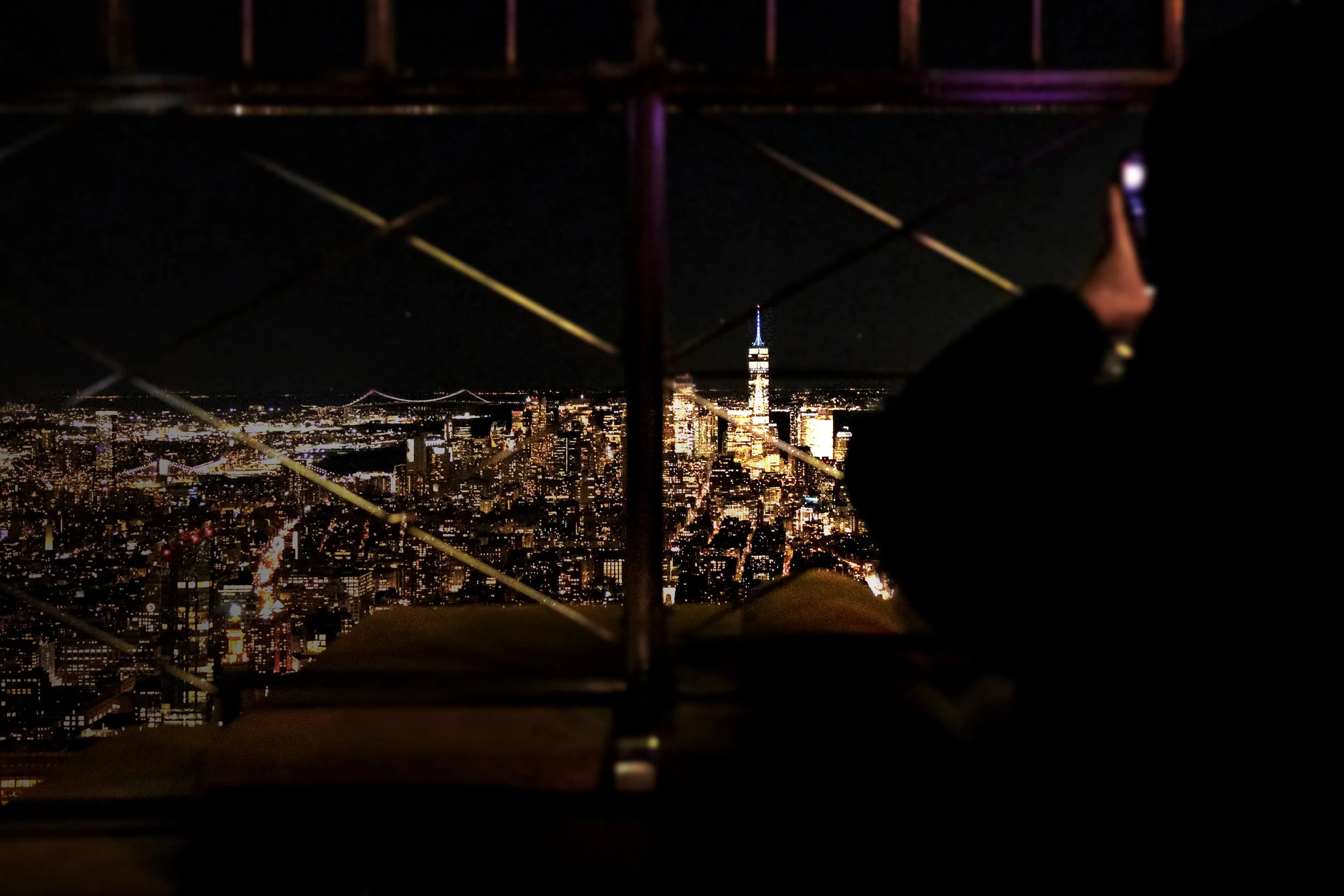 Nighttime views of NYC from the Empire State Building