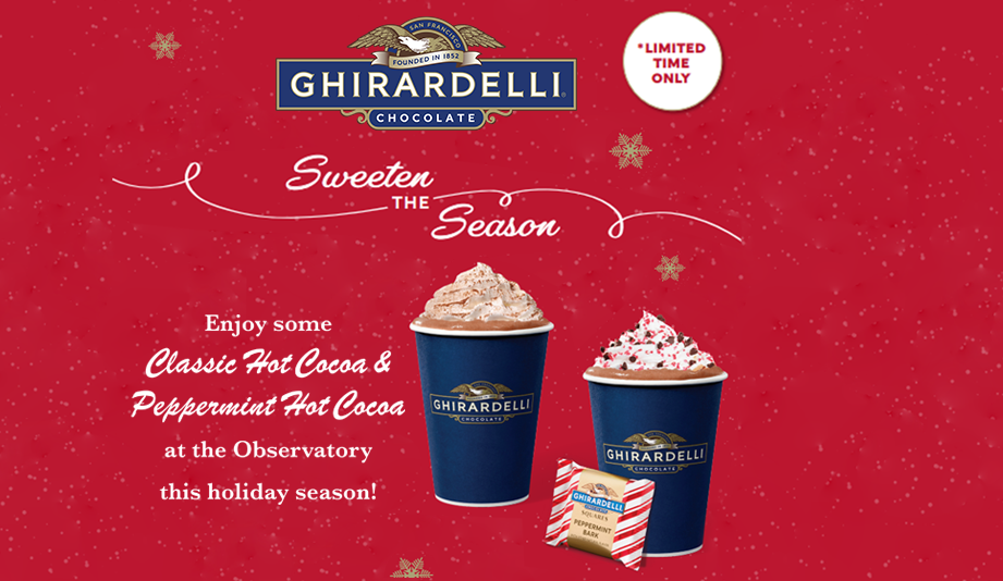 Ghirardelli hosts a limited-time only pop-up on ESB's 86th Floor Observatory