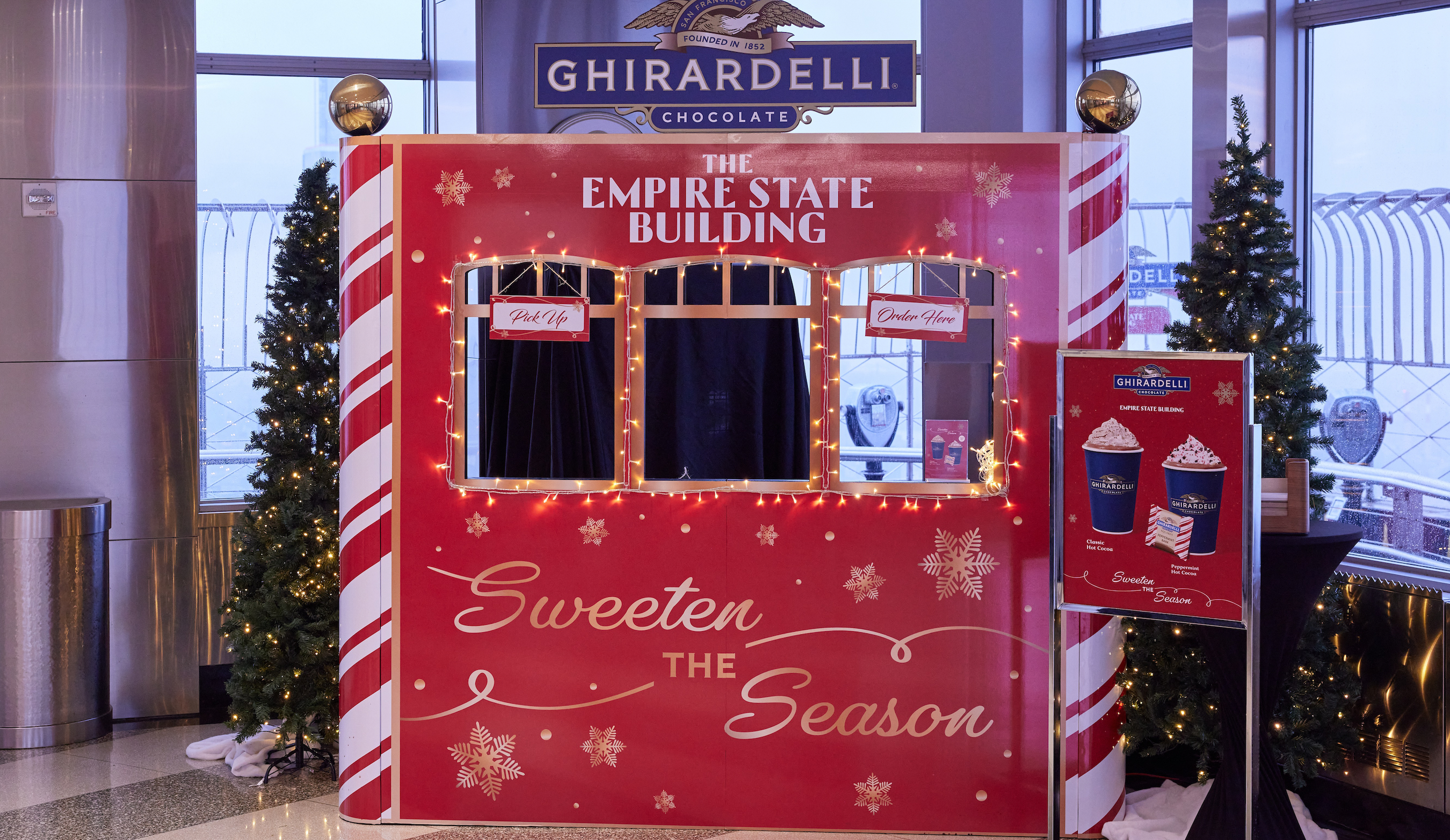 Ghirardelli hosts a limited-time only pop-up on ESB's 86th Floor Observatory