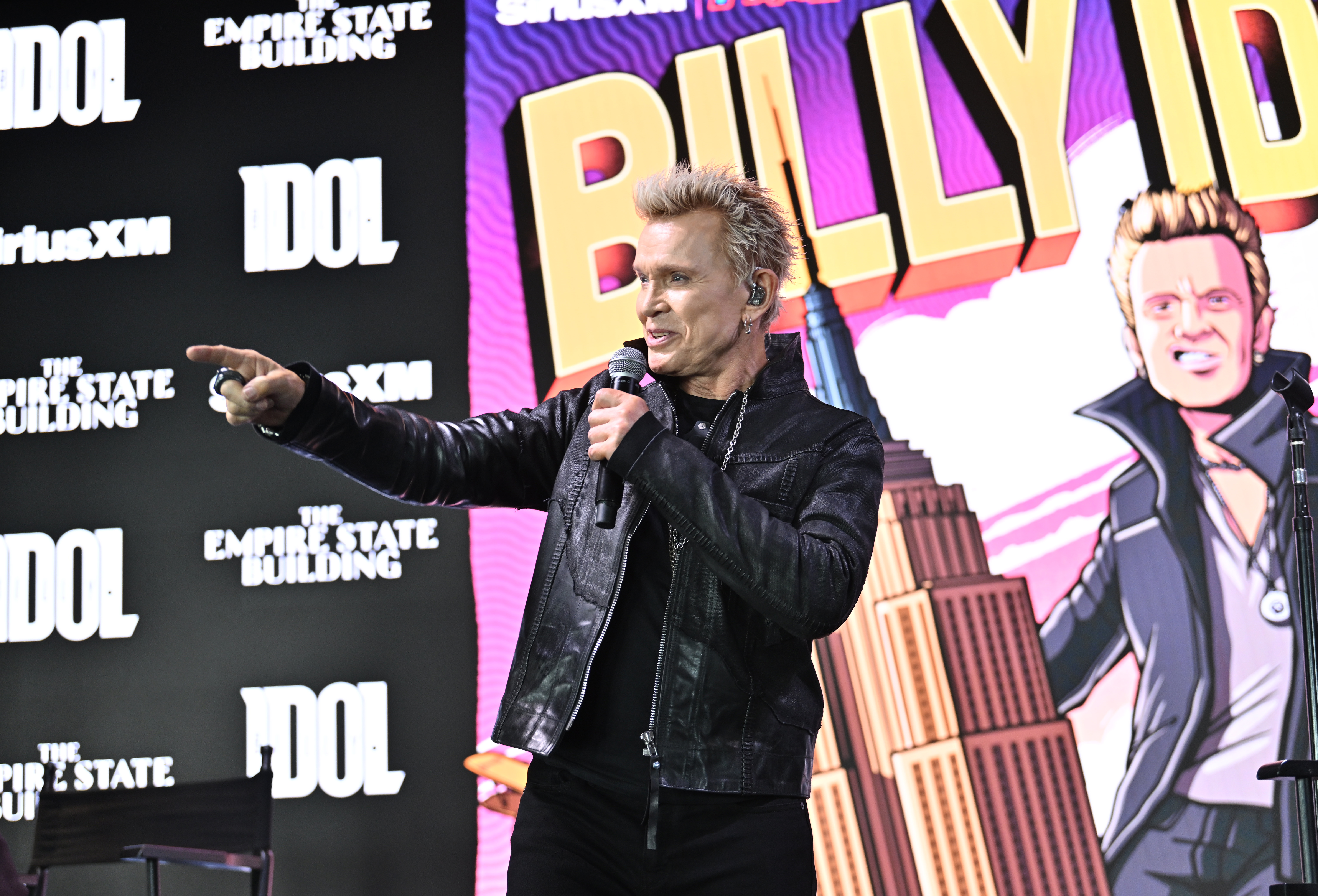 Billy Idol performs at the Empire State Building