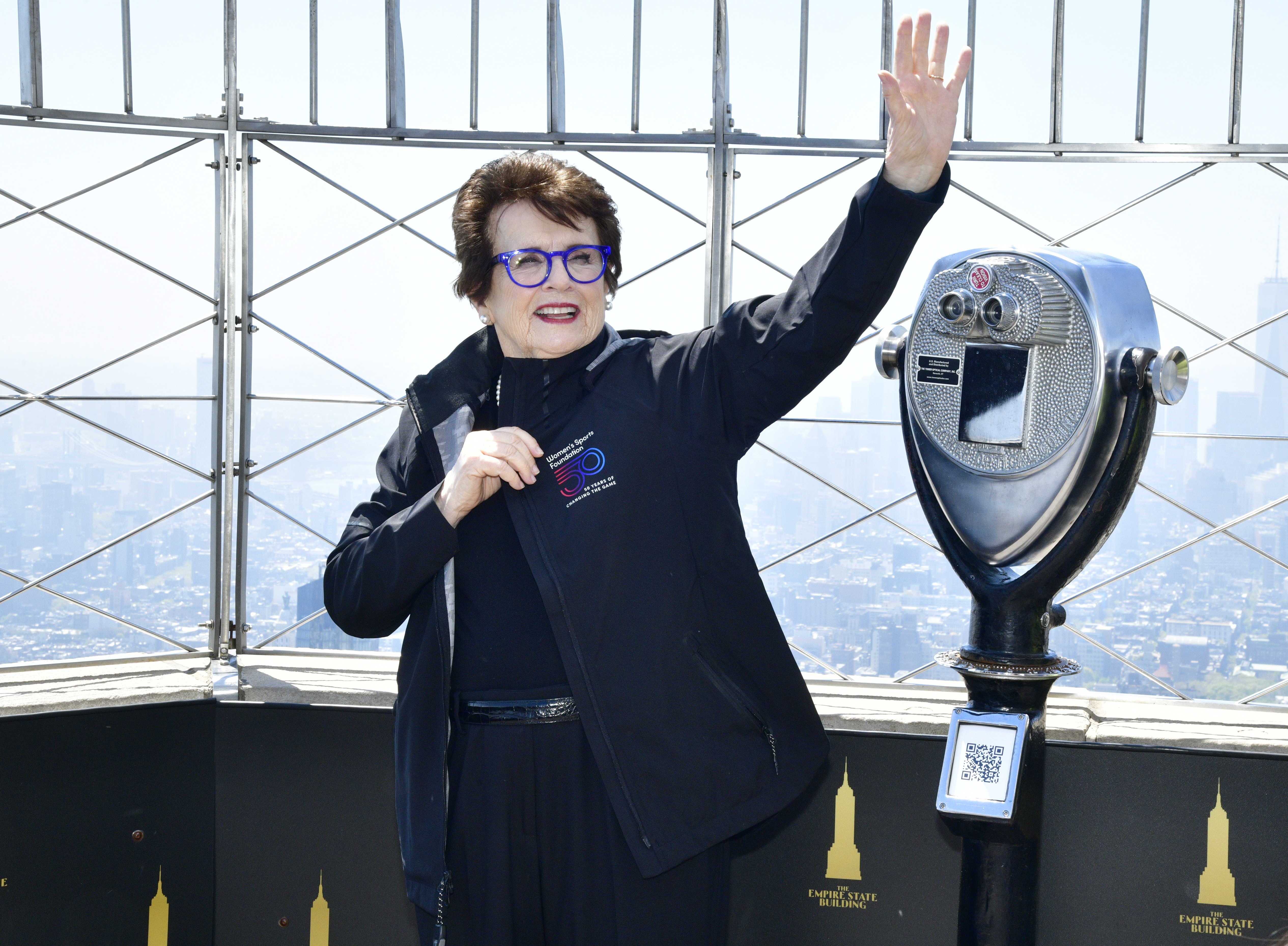 Billie Jean King on the 86th Floor Observatory