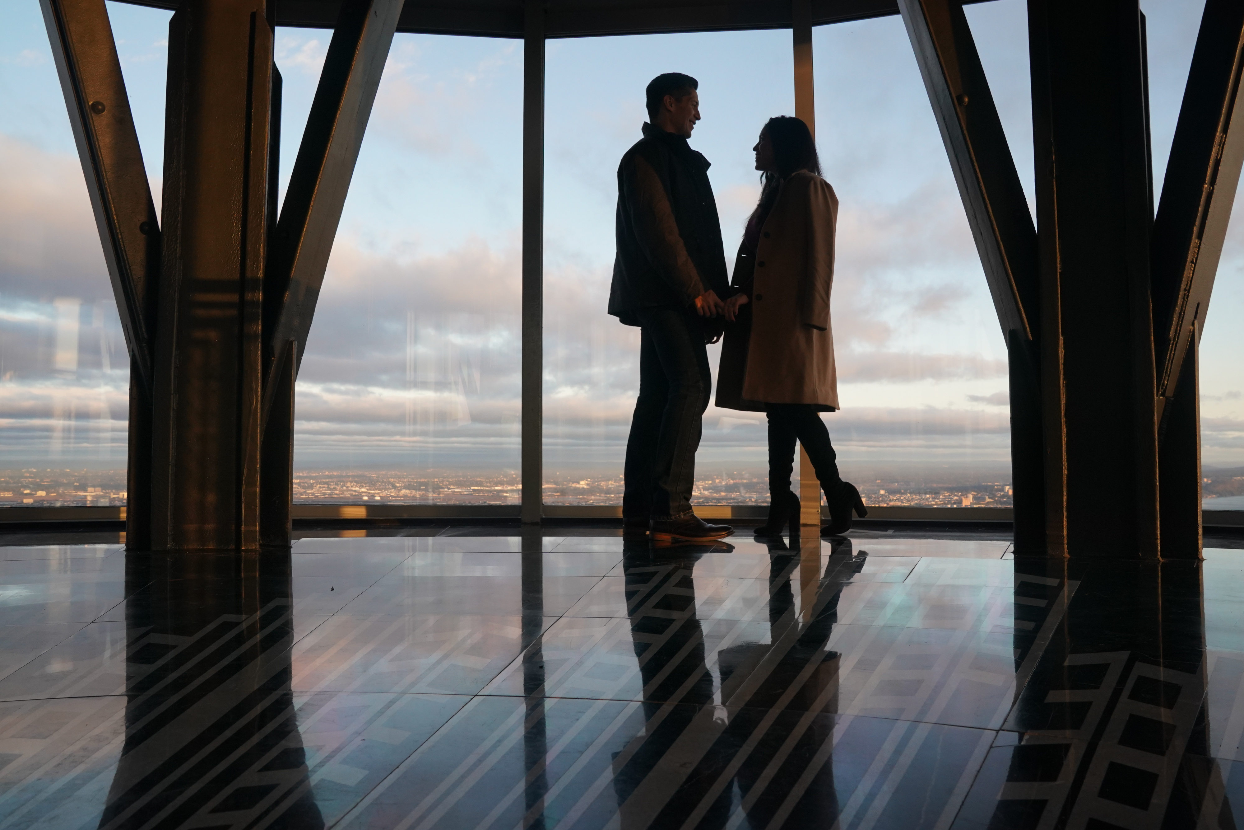 Couple on 102nd Floor Observatory