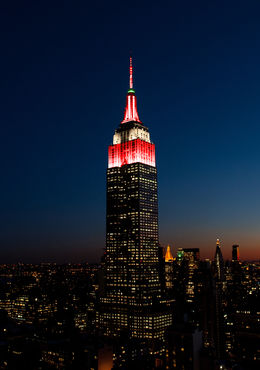 New York Empire State Building schwarz und weiß