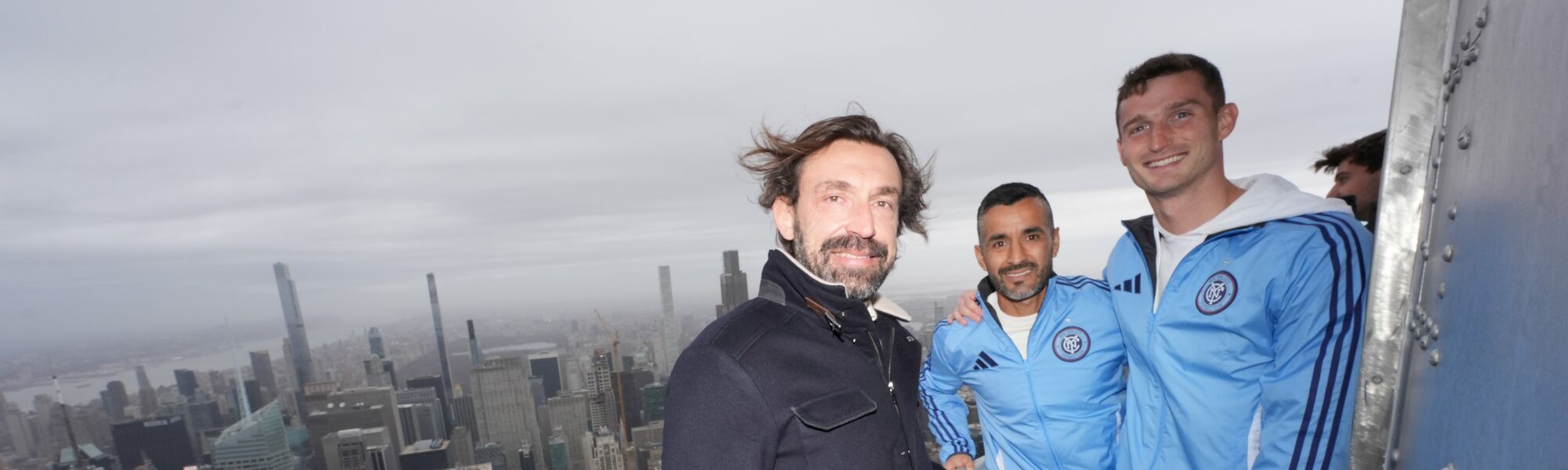 Andrea Pirlo, Matt Freese, and Maxi Moralez on the 103rd Floor