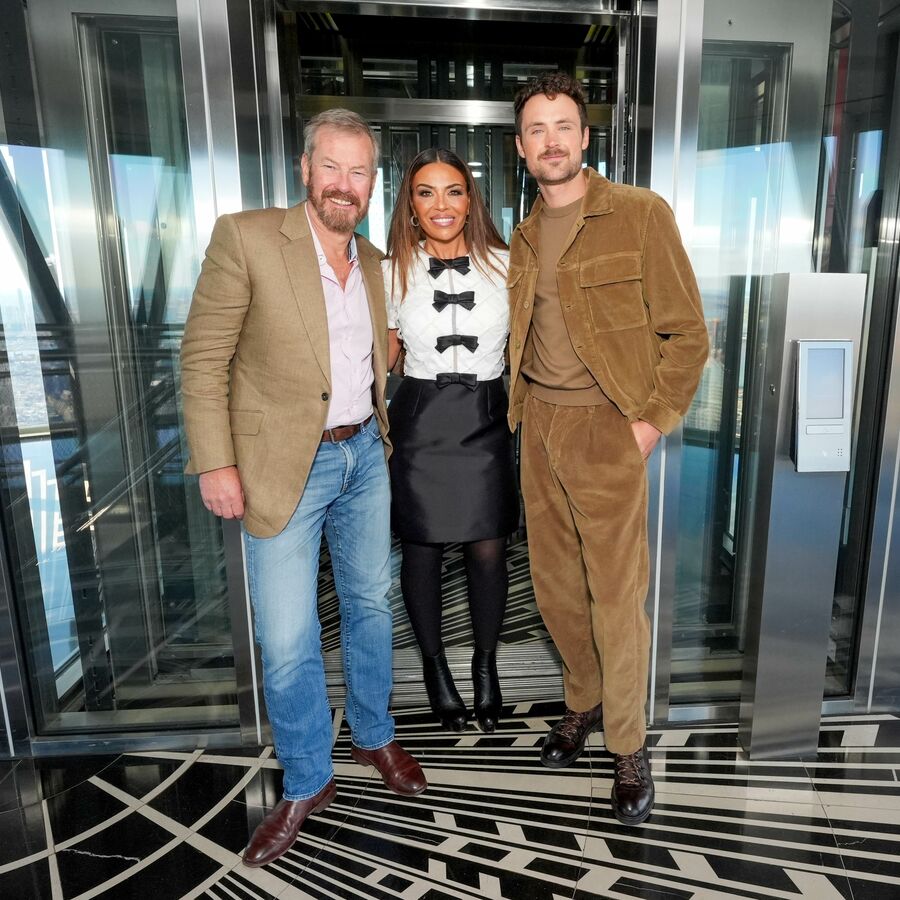 Ivar Mountbatten, Dolores Catania, and Dylan Efron on the 102nd Floor Observatory