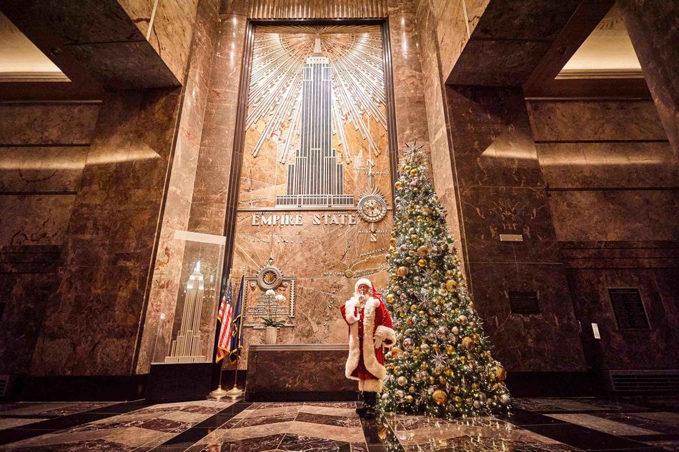 Santa in the ESB Lobby