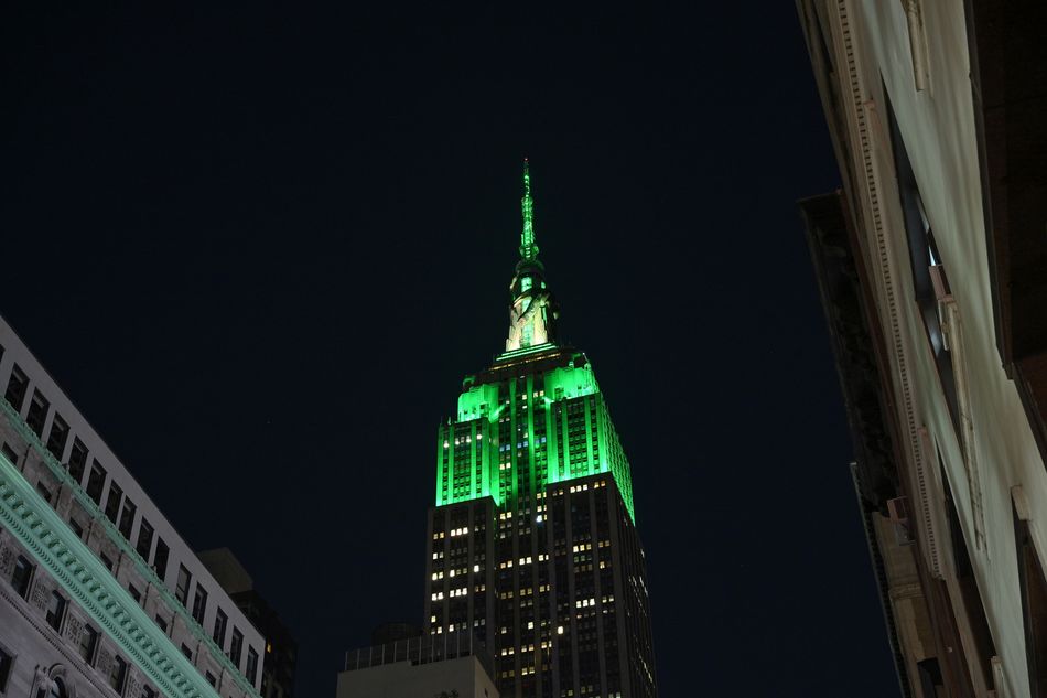 ESB lit in green for the "House of the Dragon" takeover