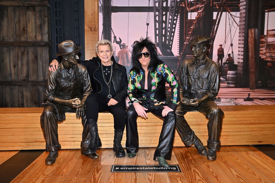 Steve Stevens and Billy Idol at the Construction exhibit