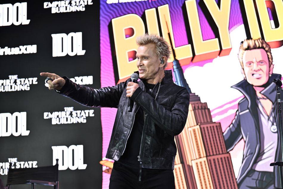 Billy Idol performs at the Empire State Building