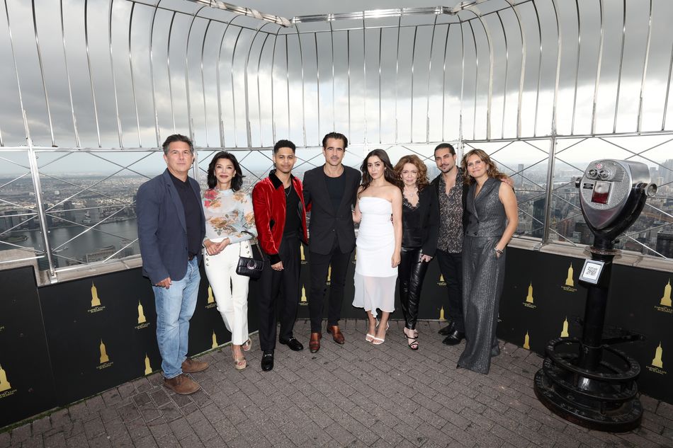 The cast of "The Penguin" on the 86th Floor Observatory