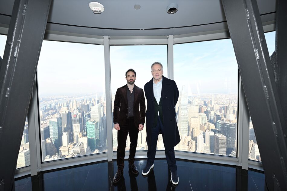 Charlie Cox and Vincent D'Onofrio on the 102nd Floor Observatory