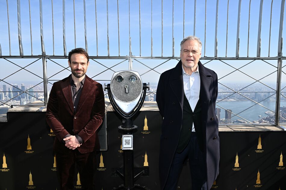 Charlie Cox and Vincent D'Onofrio on the 86th Floor Observatory