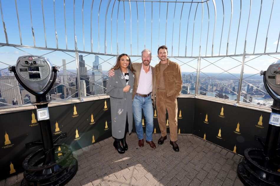 Dolores Catania, Dylan Efron, and Ivar Mountbatten on the 86th Floor Observatory