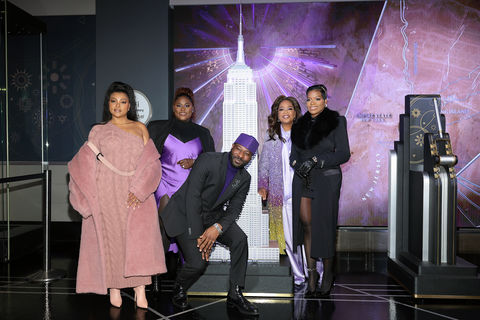 Oprah Winfrey, Blitz Bazawule and the Cast of 'The Color Purple' Light the Empire State Building