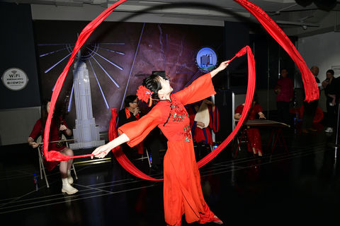 Ceremonial dance at the Empire State Building