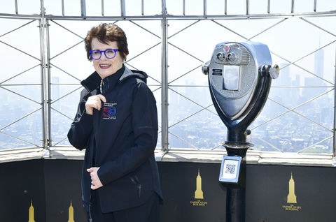 Billy Jean King on the 86th Floor Observatory