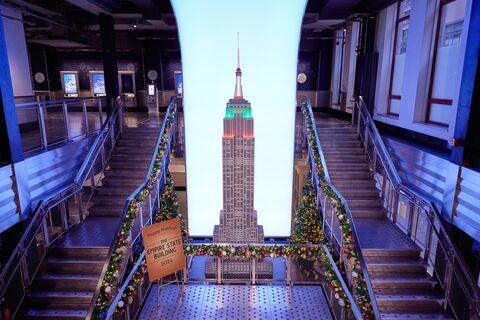 ESB model in holiday lights