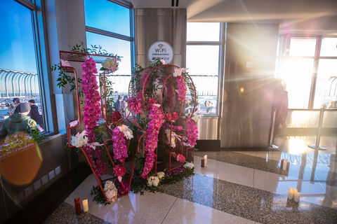 Valentine's Day Display on the 86th Floor Observatory