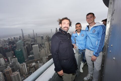 Andrea Pirlo, Matt Freese, and Maxi Moralez on the 103rd Floor